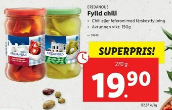Lidl Fylld chili erbjuda
