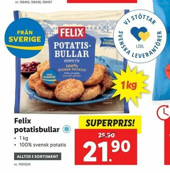 Lidl Felix potatisbullar erbjuda
