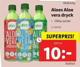 Lidl Aloes Aloe vera dryck erbjuda