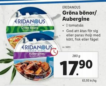 Lidl Gröna bönor/ Aubergine erbjuda