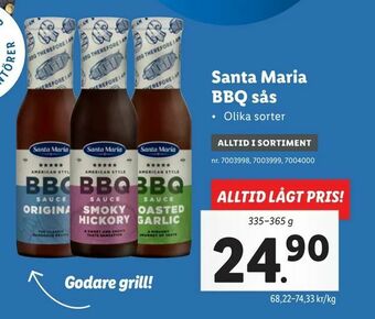 Lidl Santa Maria BBQ sås erbjuda