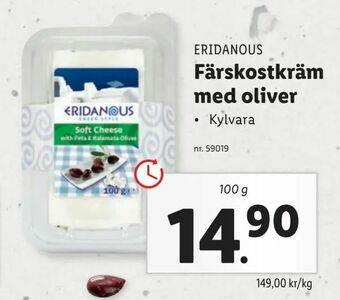 Lidl Färskostkräm med oliver erbjuda