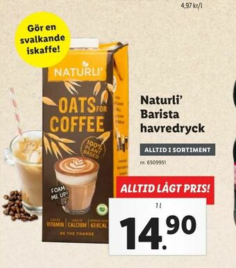 Naturli' Barista havredryck