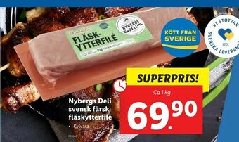 Lidl Nybergs Deli svensk färsk fläskytterfilé erbjuda
