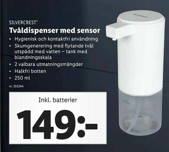 Lidl Tvåldispenser med sensor erbjuda