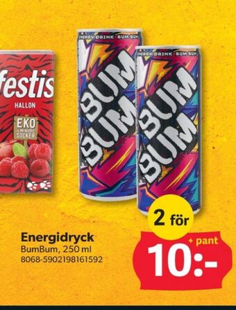 DollarStore Bumbum energidryck erbjuda
