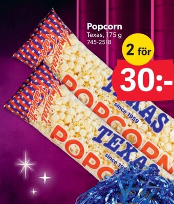 DollarStore Texas popcorn erbjuda