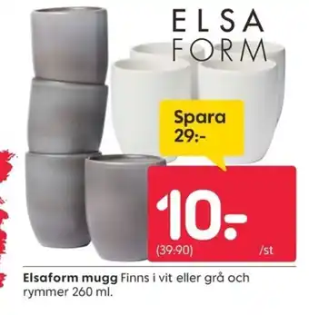 Rusta Elsaform Mugg erbjuda