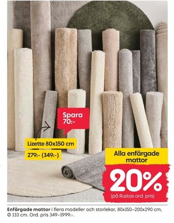 Rusta Enfärgade Mattor erbjuda