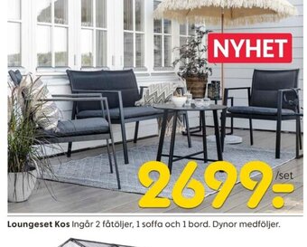 Rusta Loungeset Kos erbjuda
