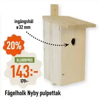Granngården Fågelholk Nyby Pulpettak erbjuda