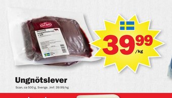 Pekås Ungnötslever erbjuda