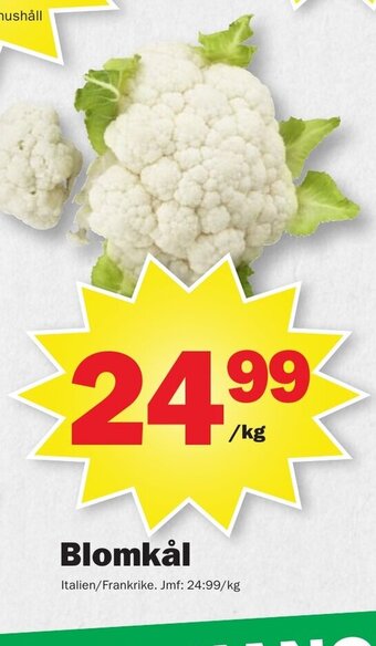 Pekås Blomkål erbjuda