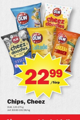 Pekås Chips, Cheez erbjuda