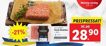 Lidl Färsk fläskfärs erbjuda