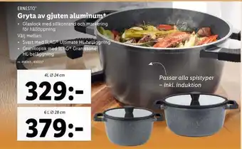 Lidl Gryta av gjuten aluminum erbjuda