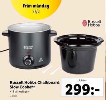 Lidl Russell hobbs chalkboard slow cooker erbjuda
