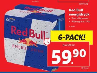 Lidl Red bull energidryck erbjuda