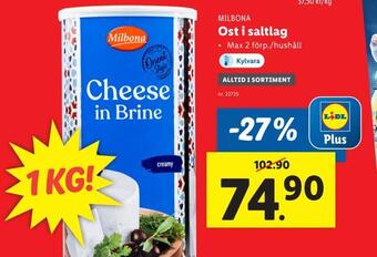 Lidl Ost i saltlag erbjuda