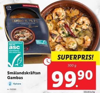 Lidl Smålandskräftan gambas erbjuda