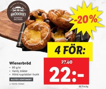 Lidl Wienerbröd erbjuda