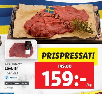 Lidl Lövbiff erbjuda