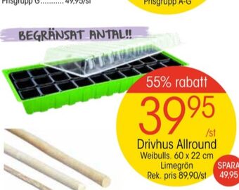 EKO Weibull minidrivhus erbjuda