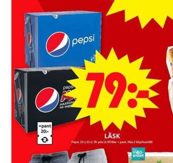 ICA Maxi Pepsi läskedryck erbjuda