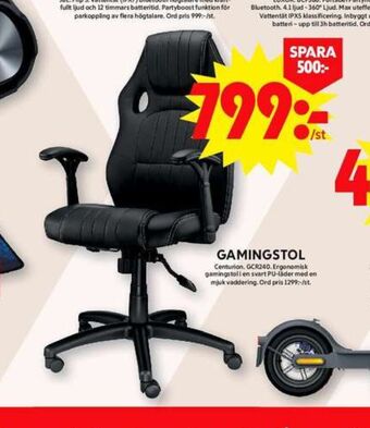 ICA Maxi Centurion gamingstol erbjuda