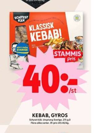ICA Maxi Schysst käk färdigrätter erbjuda