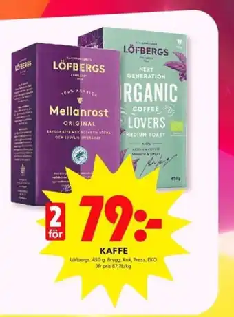 ICA Kvantum Brygg kaffe malet erbjuda