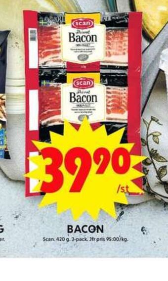 ICA Maxi Scan baconskivor erbjuda