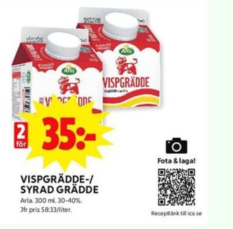 ICA Kvantum Arla vispgrädde erbjuda