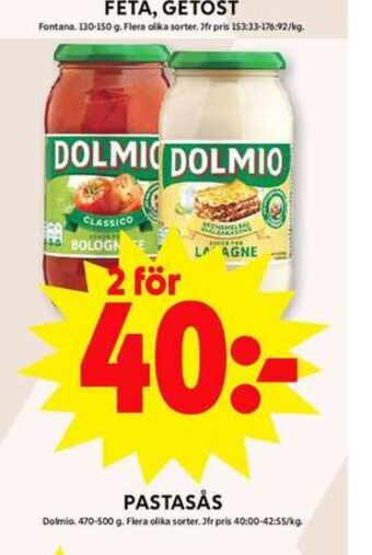 ICA Maxi Dolmio pastasås erbjuda