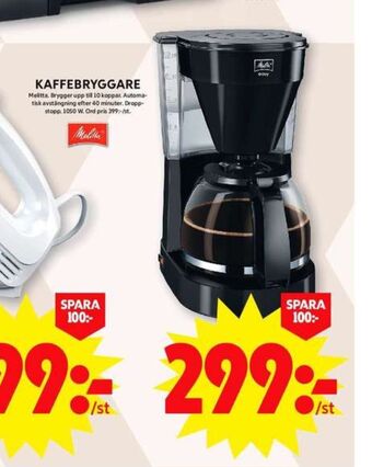 ICA Maxi Melitta kaffebryggare erbjuda