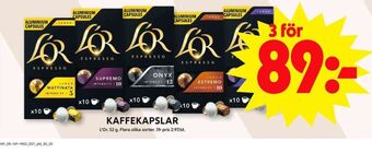 ICA Maxi L or kaffekapslar erbjuda