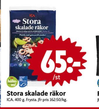 ICA Nära Ica räkor med skal erbjuda