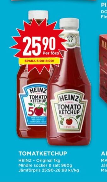 Willys Heinz ketchup erbjuda