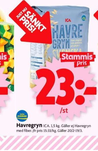 ICA Supermarket Ica havregryn erbjuda