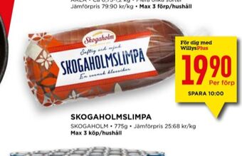 Willys Skogaholmslimpa erbjuda