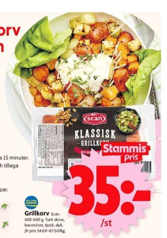 ICA Supermarket Scan grillkorv erbjuda
