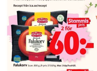 ICA Supermarket Scan falukorv erbjuda