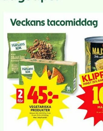 ICA Kvantum Hälsans Kök Vegetarmat erbjuda