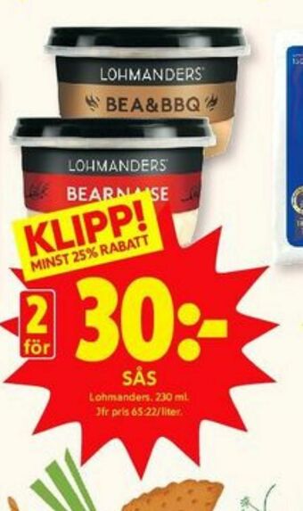 ICA Kvantum Lohmanders Såser erbjuda