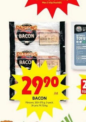 ICA Kvantum Pärsons Baconskivor erbjuda
