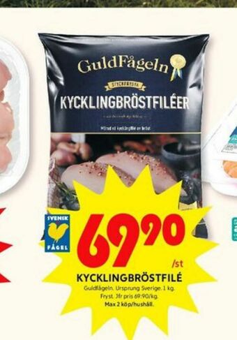 ICA Kvantum Guldfågeln Kycklingbröstfilé erbjuda