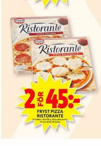 ICA Maxi Ristorante Pizza erbjuda