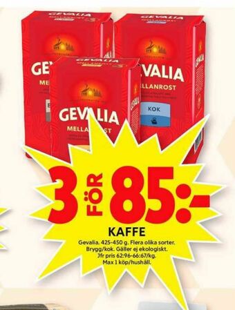 Gevalia Kaffe malet