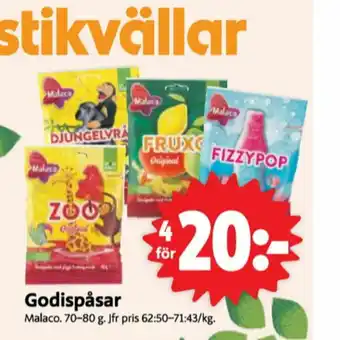ICA Nära Malaco Godispåsar erbjuda