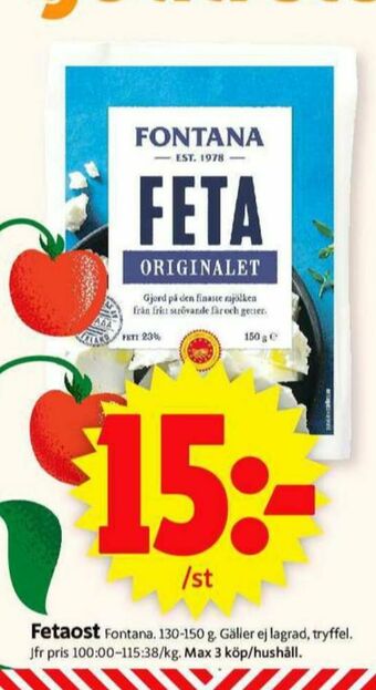 ICA Supermarket Fontana Fetaost erbjuda